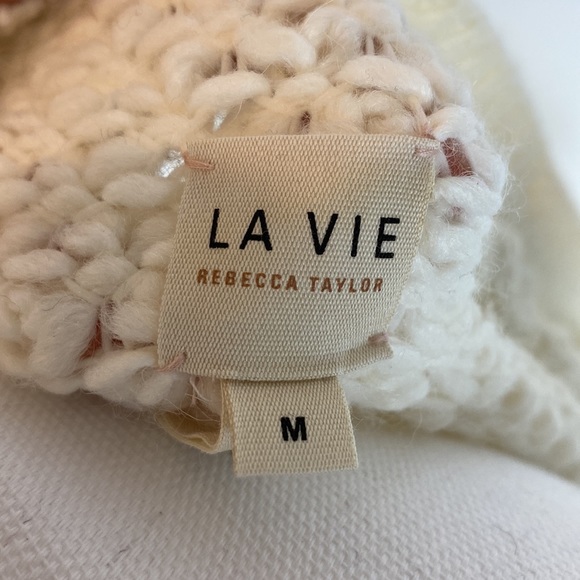 Rebecca Taylor La Vie Off white wool blend cardigan in size M - Picture 8 of 8